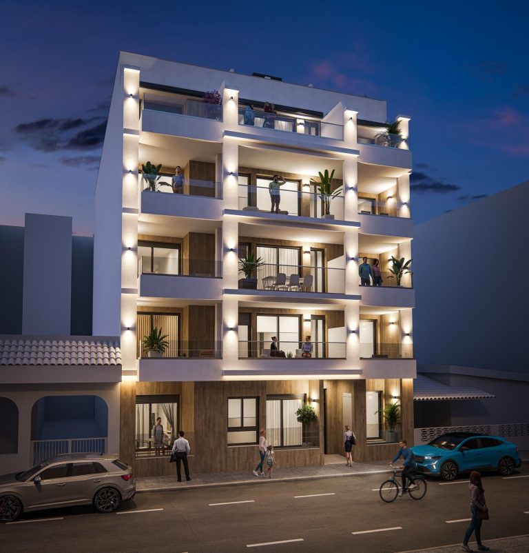 Nowoczesne, nowo wybudowane apartamenty na sprzedaż w Torrevieja, 300 m od Playa del Cura