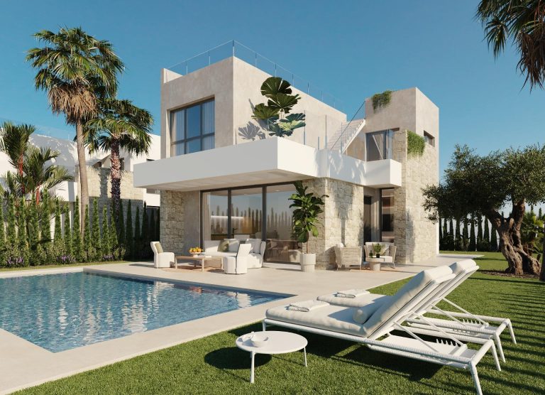 Nowoczesne, nowo wybudowane wille z widokiem na morze w Finestrat, Alicante